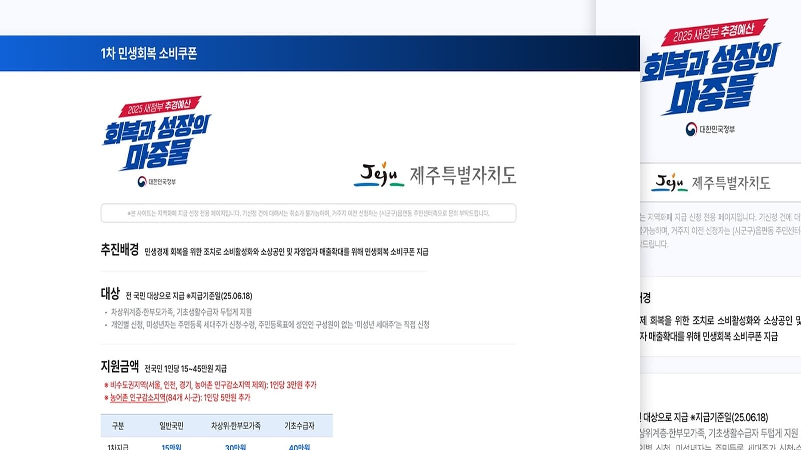 민생회복소비쿠폰 신청 사이트